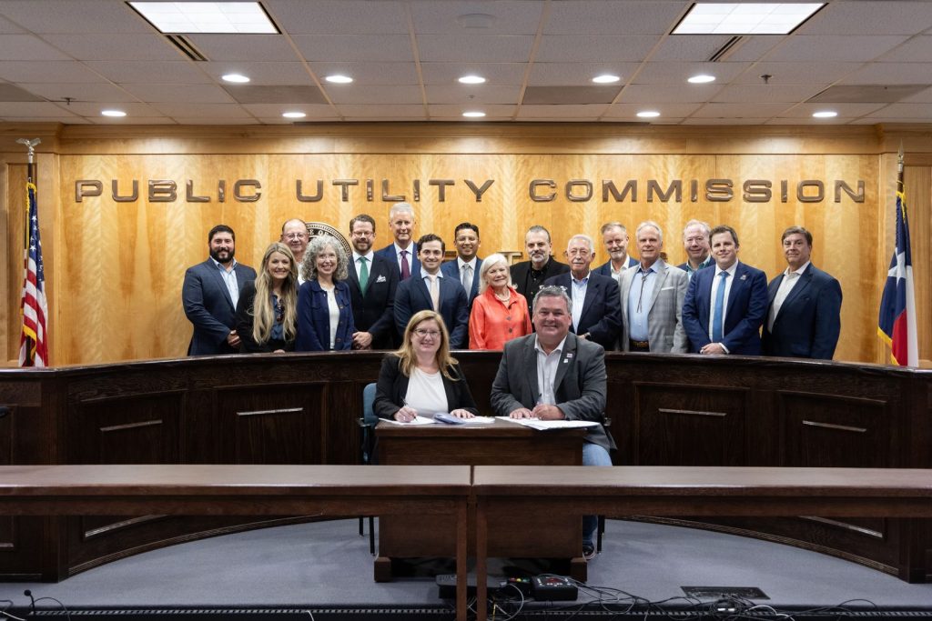 KPUB and SEnergy leadership at ceremonial signing for Texas Energy Fund loan, June 2025